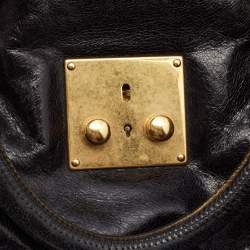 Miu Miu Black Leather Bow Satchel