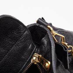 Miu Miu Black Leather Bow Satchel