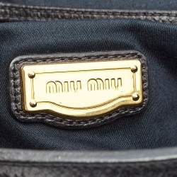 Miu Miu Black Leather Bow Satchel