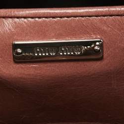 Miu Miu Dusty Pink Matelasse Lux Leather Double Zip Crossbody Bag