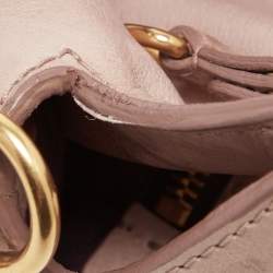 Miu Miu Pink Leather Bow Top Handle Bag