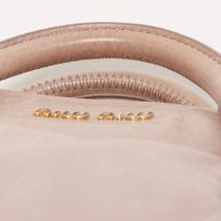Miu Miu Pink Leather Bow Top Handle Bag
