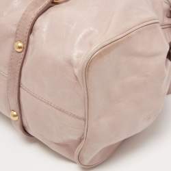 Miu Miu Pink Leather Bow Top Handle Bag
