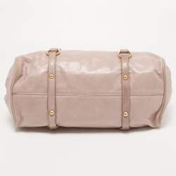 Miu Miu Pink Leather Bow Top Handle Bag