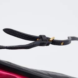 Miu Miu Black Matelasse Leather Pushlock Clutch Bag