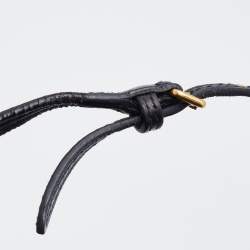 Miu Miu Black Matelasse Leather Pushlock Clutch Bag