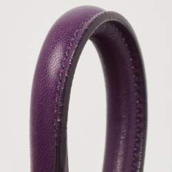 Pre Owned Miu Miu Purple Matelassé Leather Tote