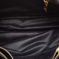 Miu Miu Black Matelassé Leather Bow Tote