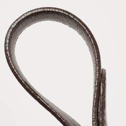 Pre Owned Miu Miu Metallic Purple Matelasse Lux Leather Coffer Hobo