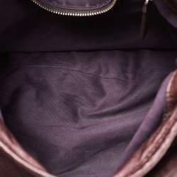 Pre Owned Miu Miu Metallic Purple Matelasse Lux Leather Coffer Hobo