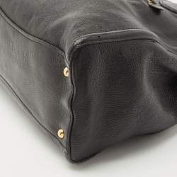 Pre Owned حقيبة يد توتس ميو ميو جلد مادراس أسود بيد مرصعة