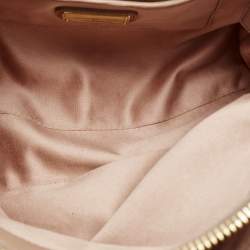 Miu Miu Beige Matelasse Leather Top Zip Tote