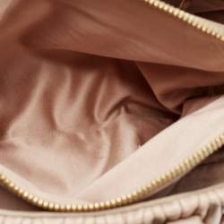 Miu Miu Beige Matelasse Leather Top Zip Tote