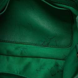 Miu Miu Green Matelassé Leather Snap Tote