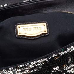 Miu Miu Multicolor Paillette Sequins Turnlock Top Handle Bag