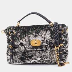 Miu Miu Multicolor Paillette Sequins Turnlock Top Handle Bag