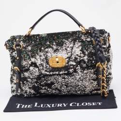Miu Miu Multicolor Paillette Sequins Turnlock Top Handle Bag