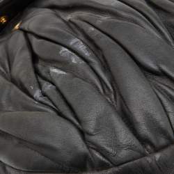 Miu Miu Black Matelassé Leather Coffer Bag