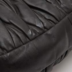 Miu Miu Black Matelassé Leather Coffer Bag