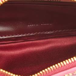 Miu Miu Pink Matelassé Leather Zip Pouch