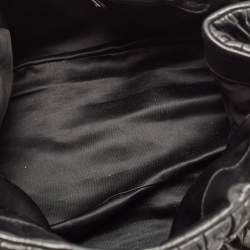 Pre Owned Miu Miu Black Matelassé Leather Bauletto Bag