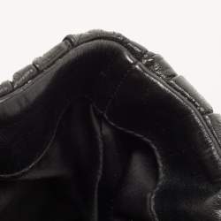 Pre Owned Miu Miu Black Matelassé Leather Bauletto Bag