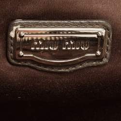Miu Miu Grey Cloque Leather Chain Satchel