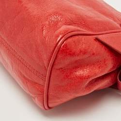 Miu Miu Red Vitello Lux Leather Bow Pochette Bag