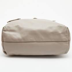 Miu Miu Grey Vitello Soft Leather Shopper Tote