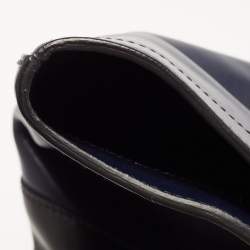 مملوكة مسبقًا Miu Miu Blue/Black Vitello Soft Leather Shopper Tote