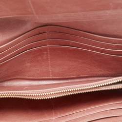 Miu Miu Peach Matelasse Leather Bow  Flap Continental Wallet