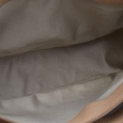 Miu Miu Beige Madras Leather Pushlock Tote