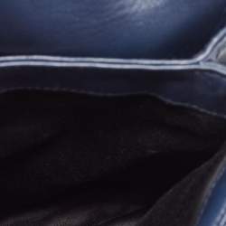 Miu Miu Navy Blue Matelasse Leather Crystals Chain Crossbody Bag