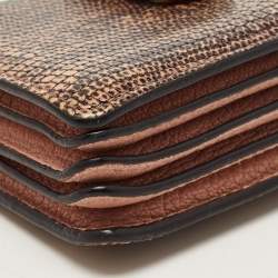 Miu Miu Black/Cream Lizard Flap Card Case