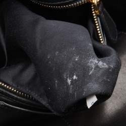 Miu Miu Black Matelasse Leather Fold Over Zip Tote