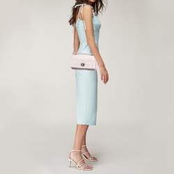 Miu Miu Pink/Multicolor Matelassé Fabric Crystal Cloque Shoulder Bag