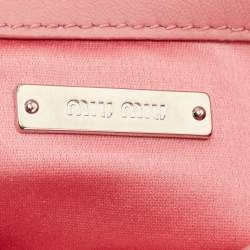Miu Miu Pink/Multicolor Matelassé Fabric Crystal Cloque Shoulder Bag