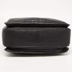 Miu Miu Black Madras Leather Pushlock Tote