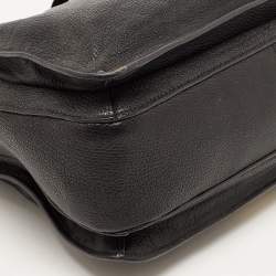 Miu Miu Black Madras Leather Pushlock Tote