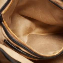 Miu Miu Black Madras Leather Pushlock Tote
