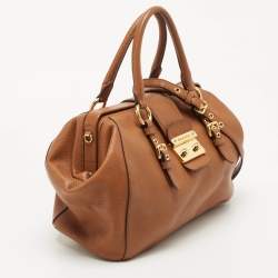 Miu Miu Brown Leather Doctor Frame Bag  