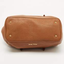 Miu Miu Brown Leather Doctor Frame Bag  
