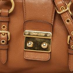 Miu Miu Brown Leather Doctor Frame Bag  