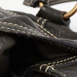 Miu Miu Black Leather Flap Shoulder Bag