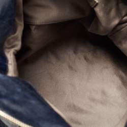 Pre Owned Miu Miu Dark Blue Vitello Lux Leather Bow Satchel