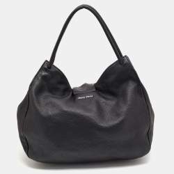 Miu Miu Black Leather Hobo