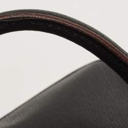 Miu Miu Black Leather Pushlock Flap Shoulder Bag