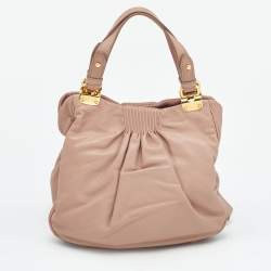 Miu Miu Beige Leather Shoulder Bag