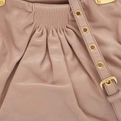 Miu Miu Beige Leather Shoulder Bag