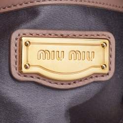 Miu Miu Beige Leather Shoulder Bag